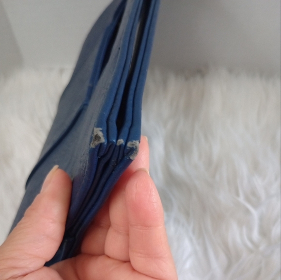 Charming Charlie Snap Closure Blue Faux Leather Clutch Purse - Picture 6 of 14